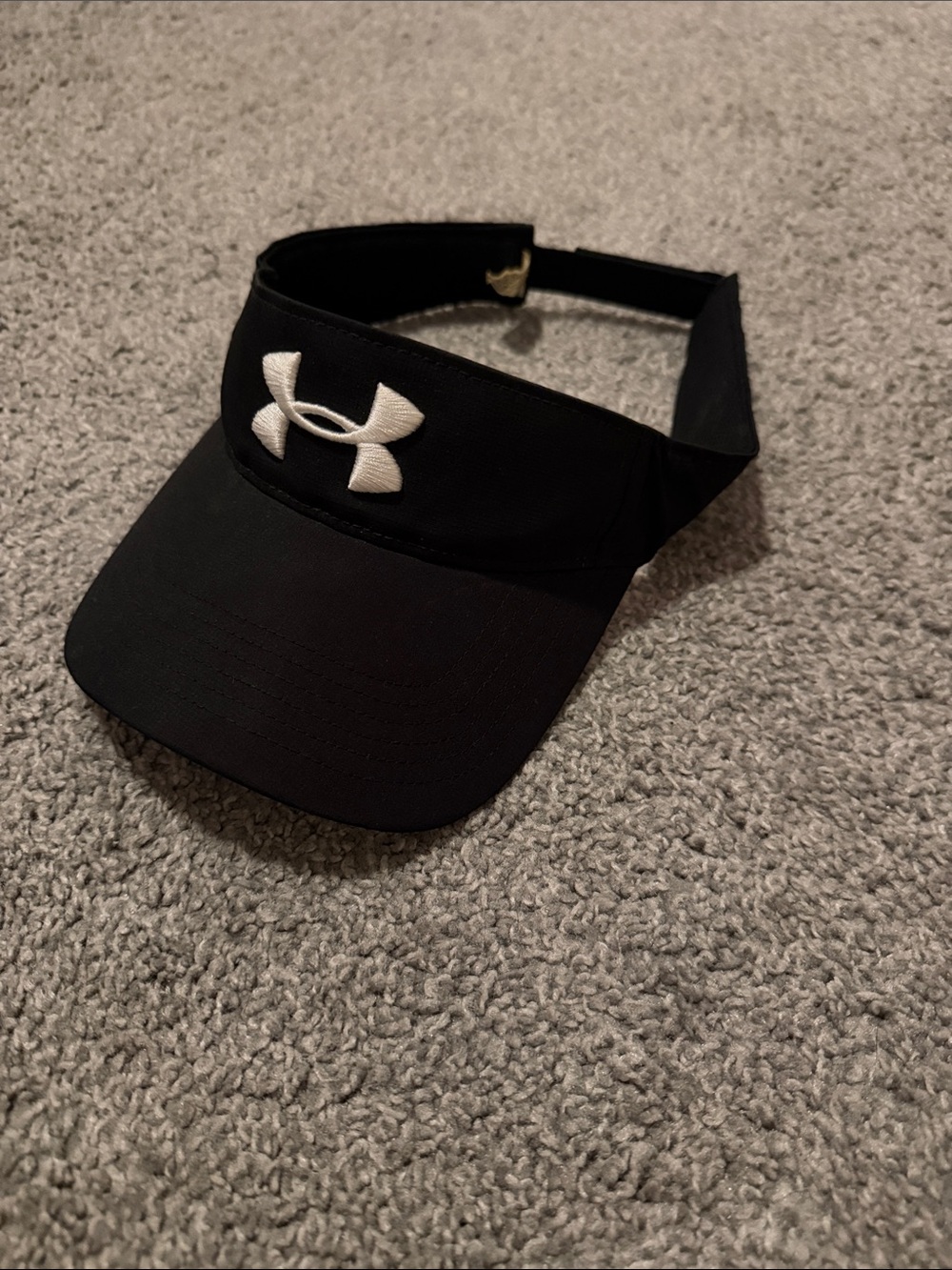 Under Armour Black Visor with White Logo